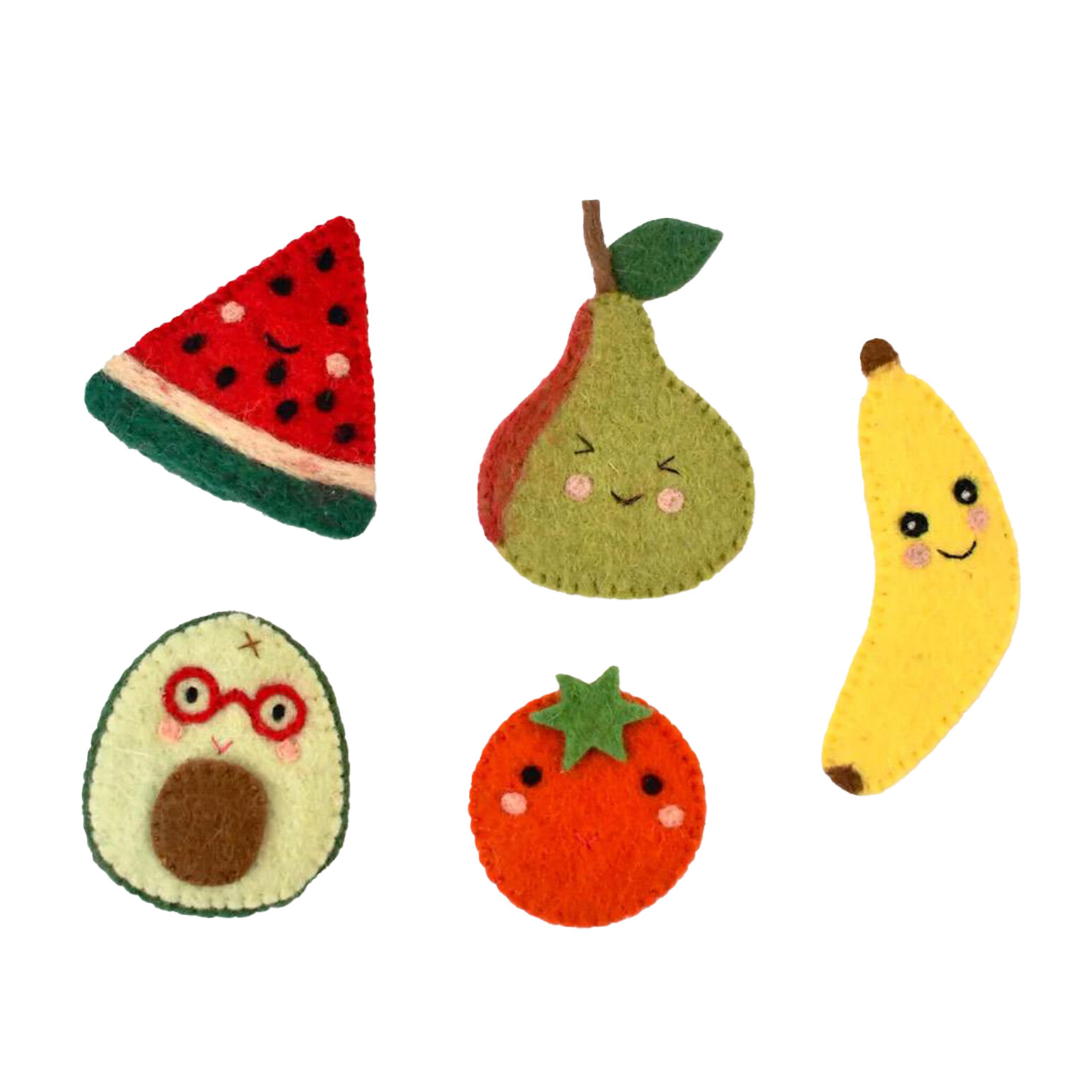 Tara Treasures Felt Fruits Finger Puppets Set