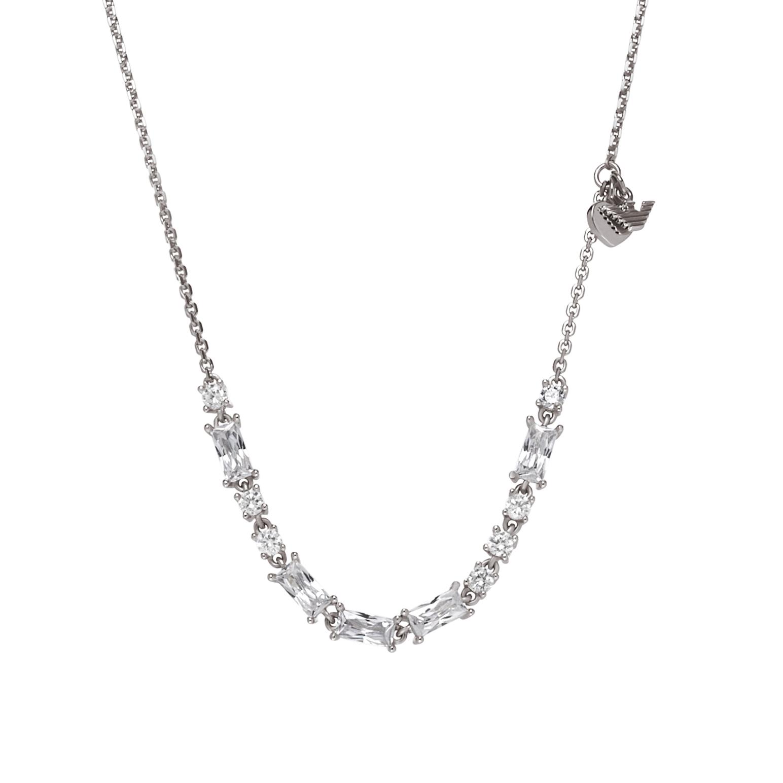 Emporio Armani Sterling Silver Station Necklace