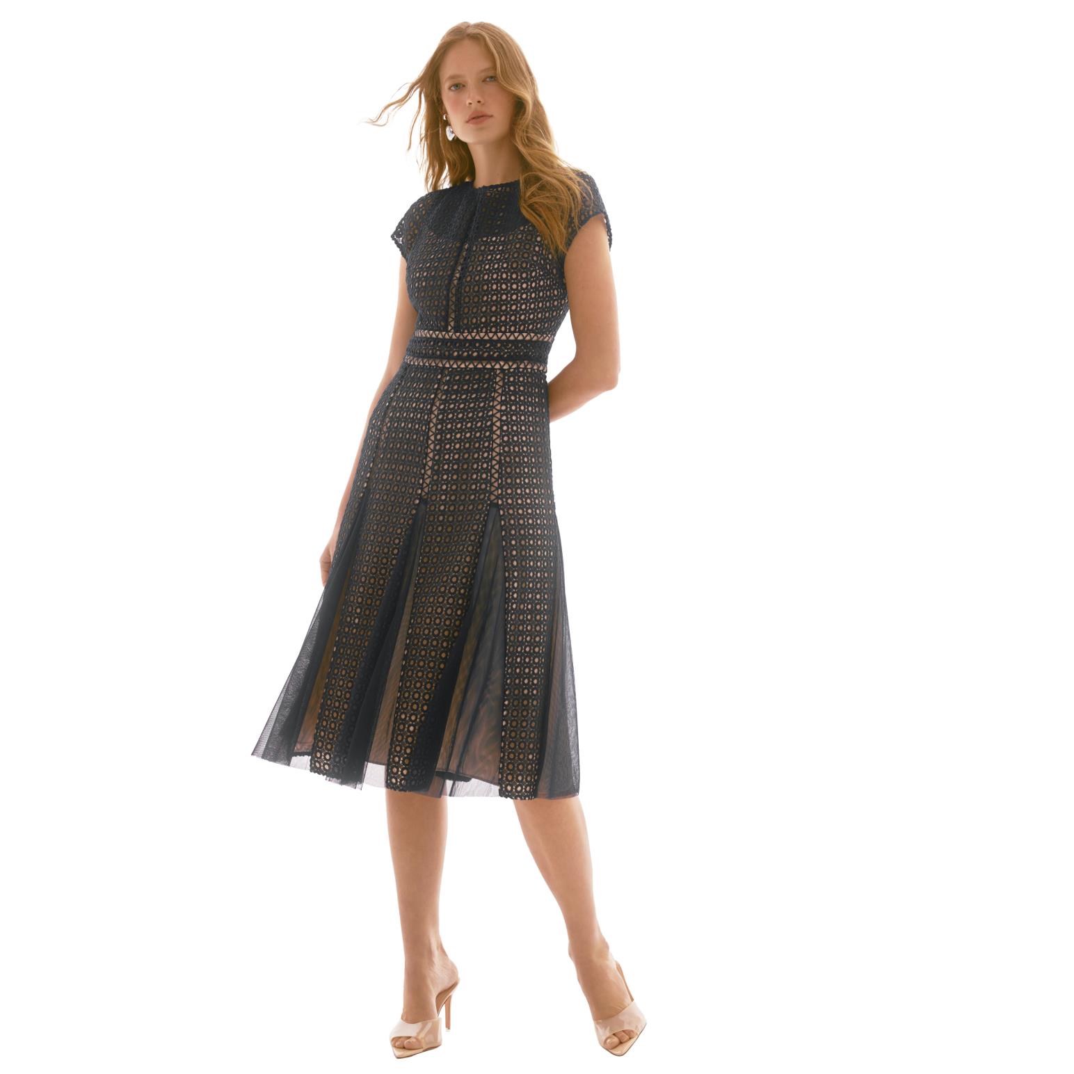 Joseph Ribkoff Pleated Woven Dress