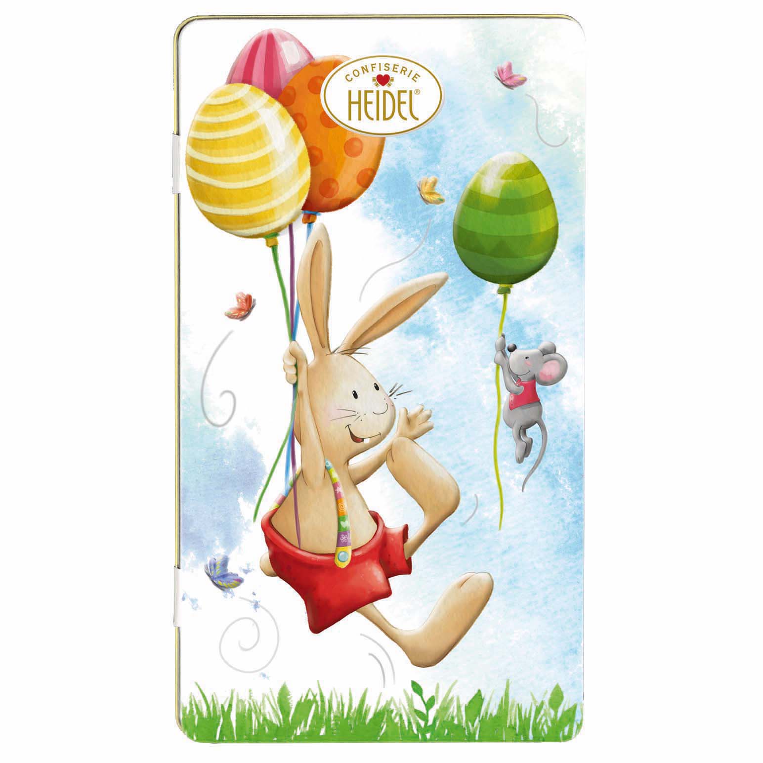 Heidel Easter Greetings Tin Box Containing 9 Milk Chocolate Bars 90g