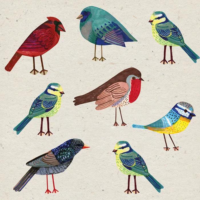 Birds Luncheon Napkin