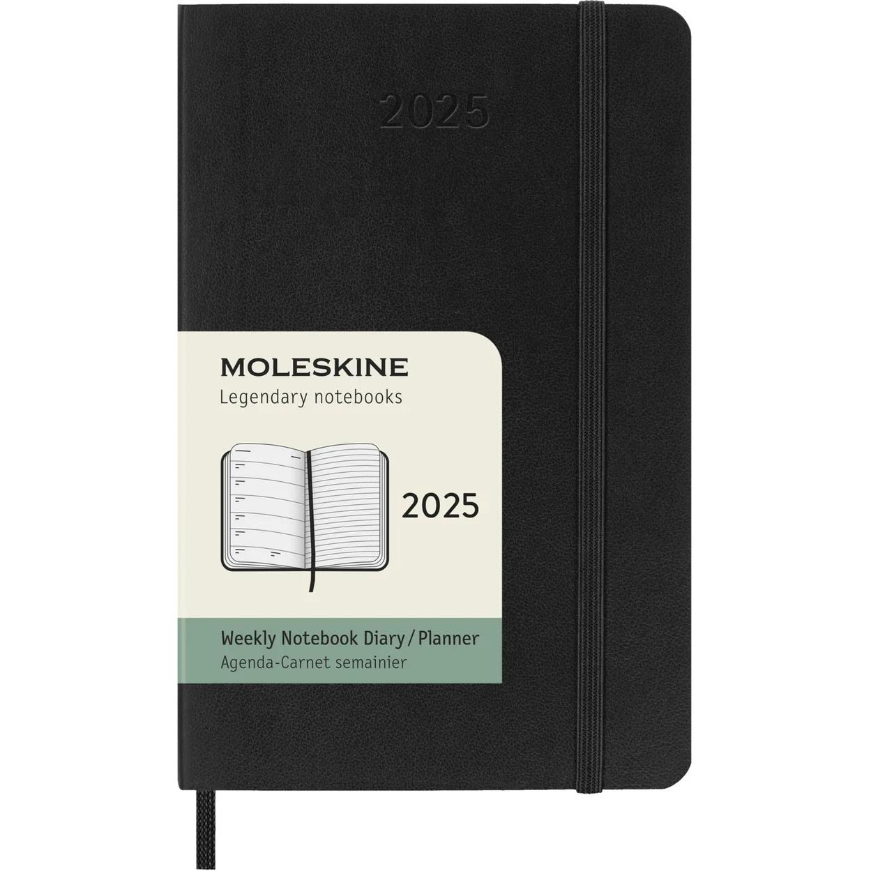 Moleskine Diary 12 Month Weekly + Notes Sc Pocket Black