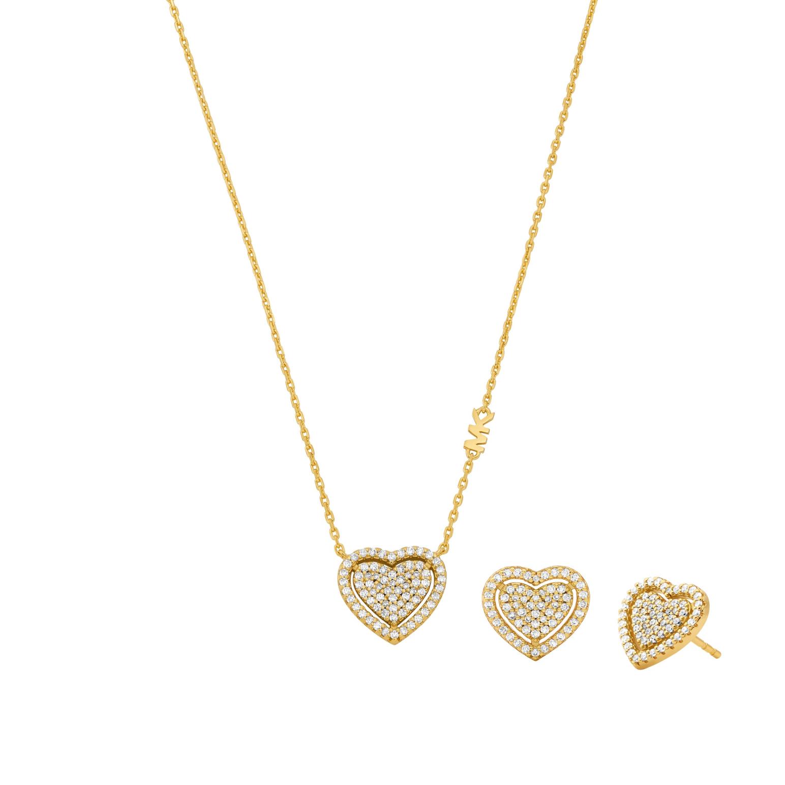 Michael Kors 14K Gold-Plated Sterling Silver Necklace And Earrings Set