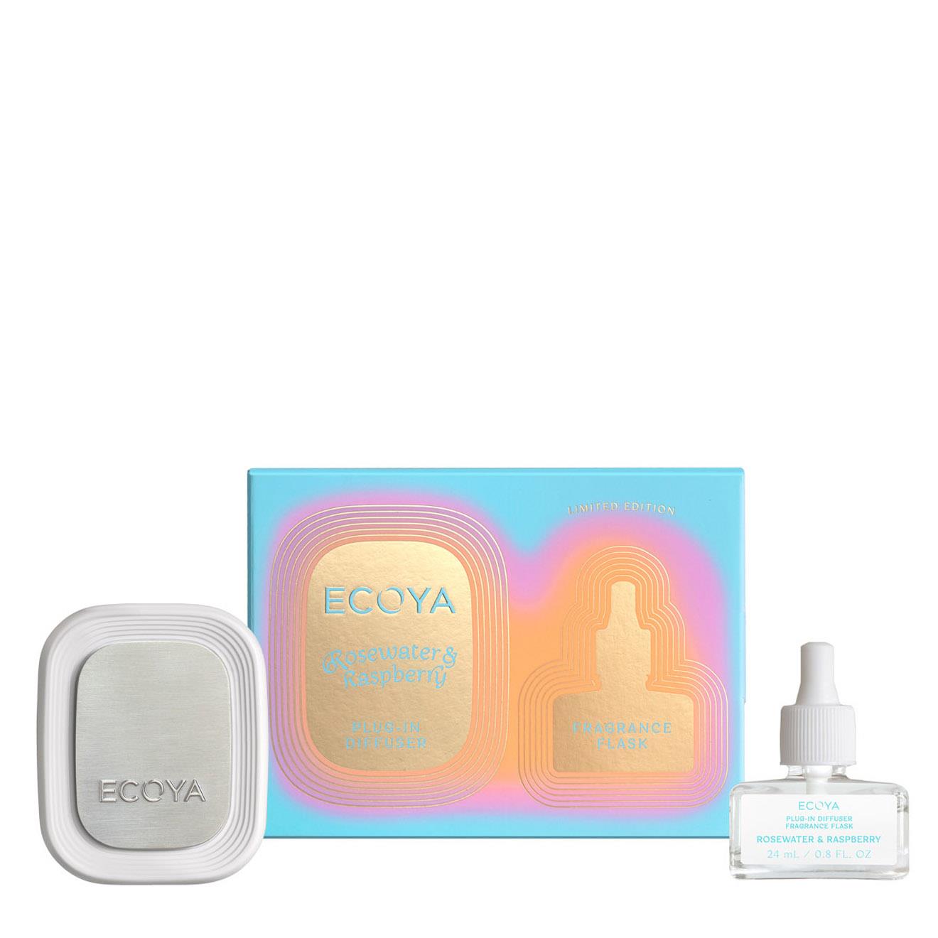 ECOYA Sorbet Summer: Rosewater & Raspberry Plug-in Diffuser Set 24ml