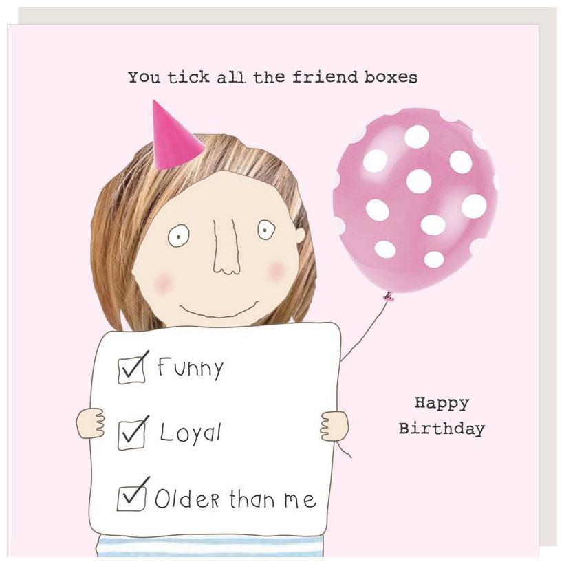 Rosie Made A Thing Tick Boxes Card