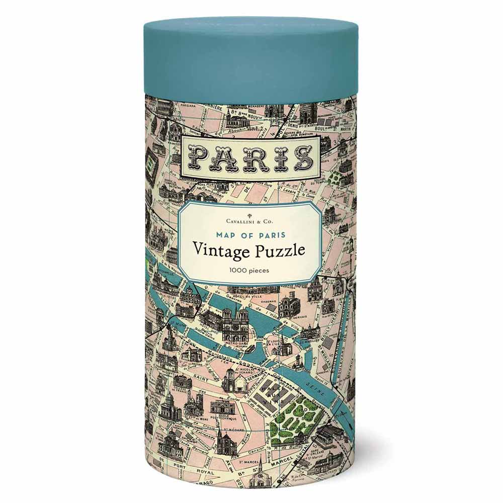 Cavallini Map of Paris 1000 Piece Vintage Puzzle