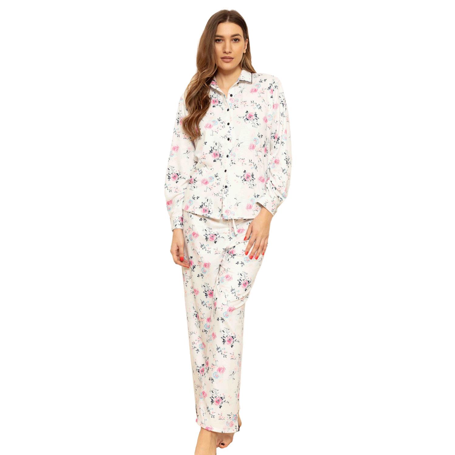 Cottonreal English Rose Cotton Fleece Pj Set