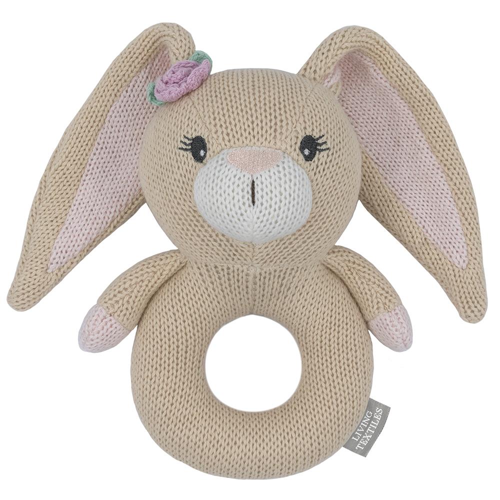 Living Textiles Whimsical Knit Rattle - Amelia the Bunny