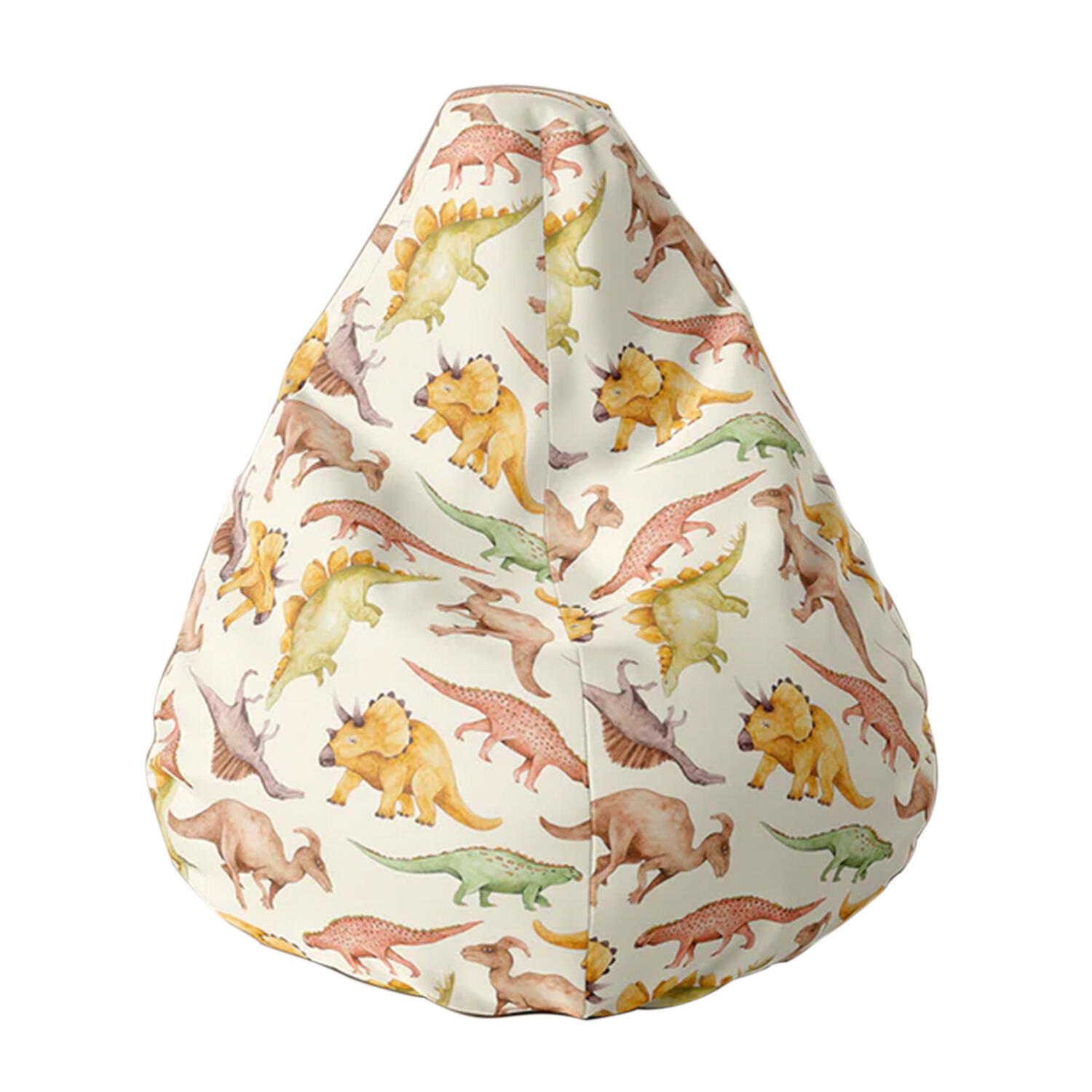 e&b Kids Bean Bag Chair Dinosaurs Cream