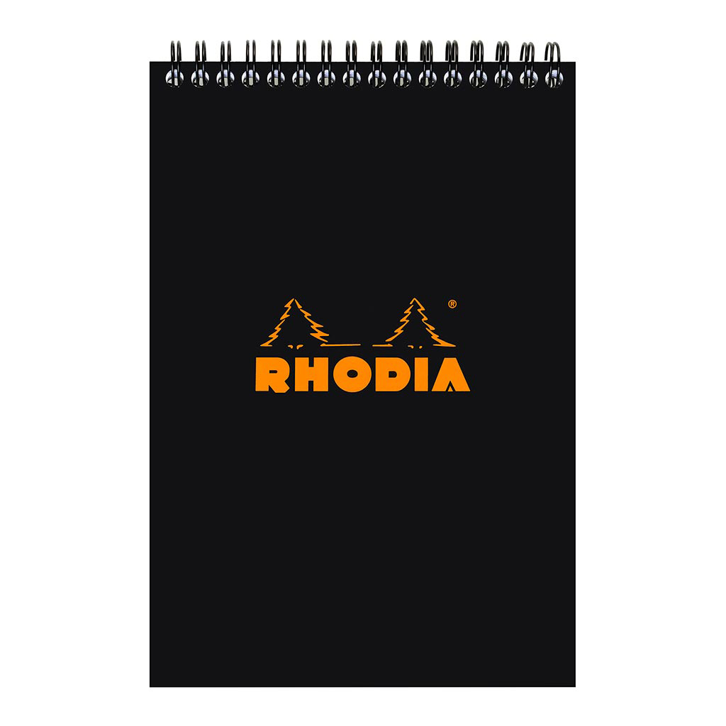 Rhodia Classic Notepad Spiral A5 lined Black