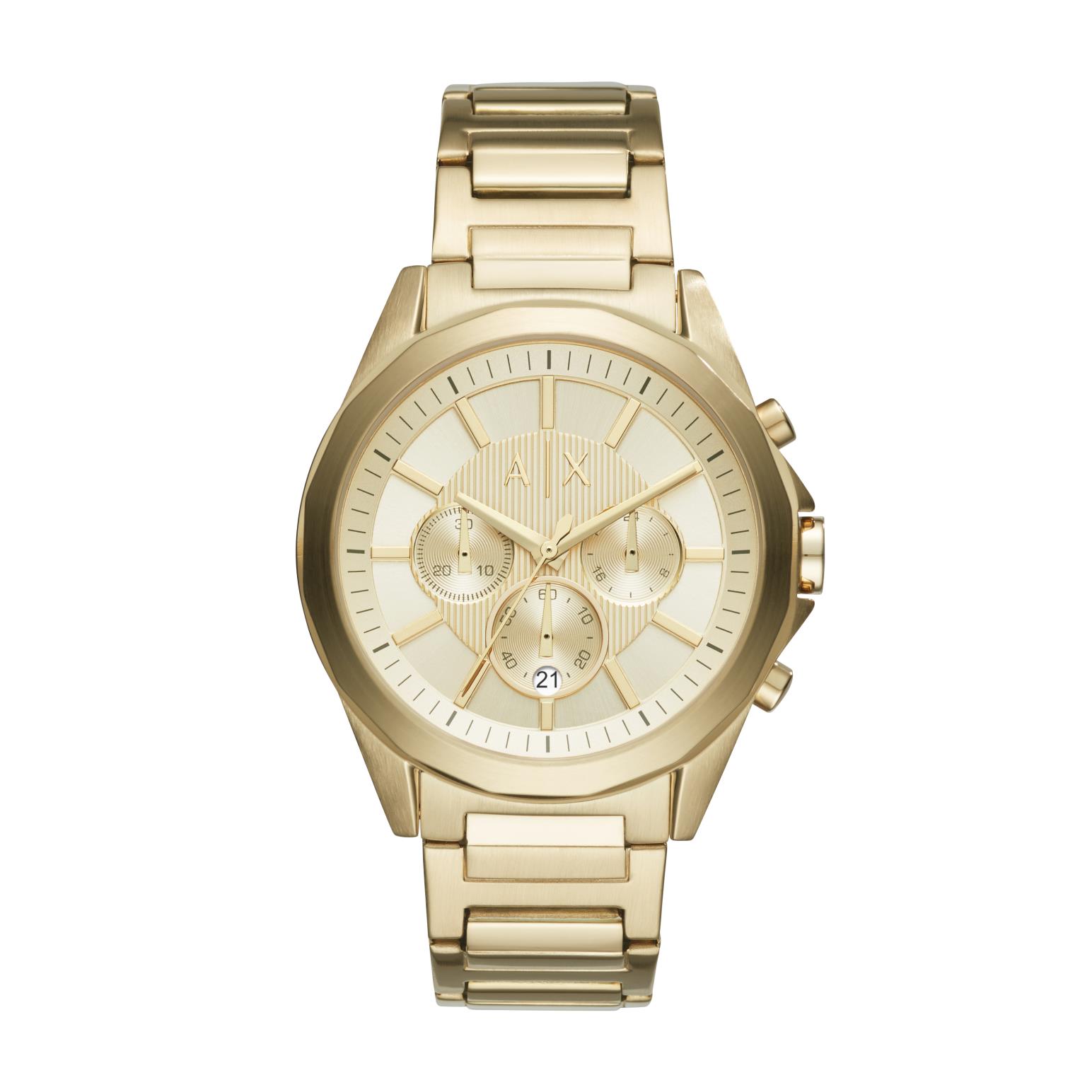 Armani Exchange Drexler Gold-Tone Chronograph Watch AX2602