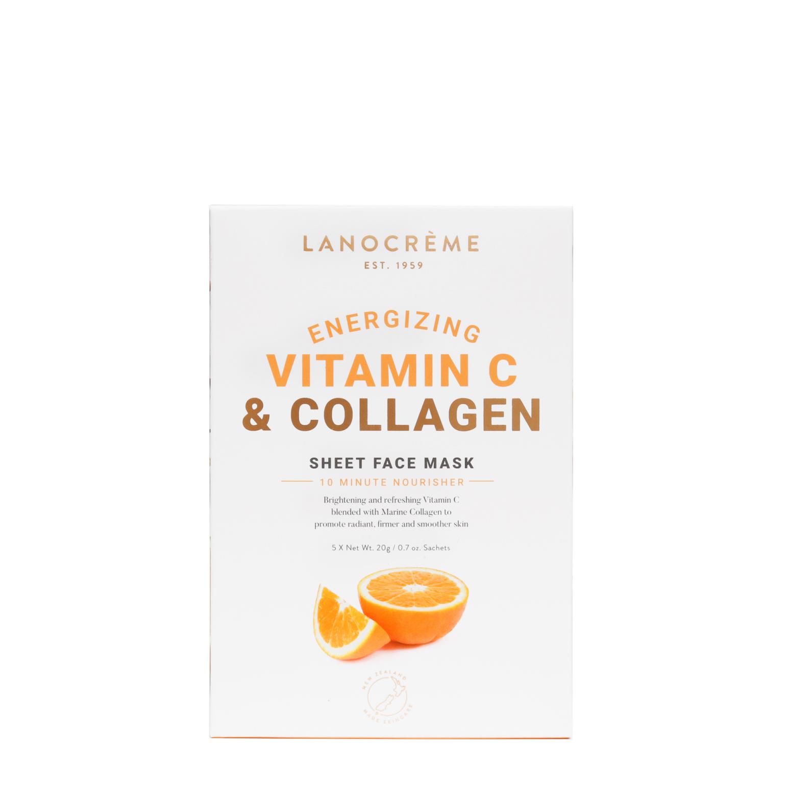 Lanocreme Vitamin C & Collagen Face Mask 5x20g