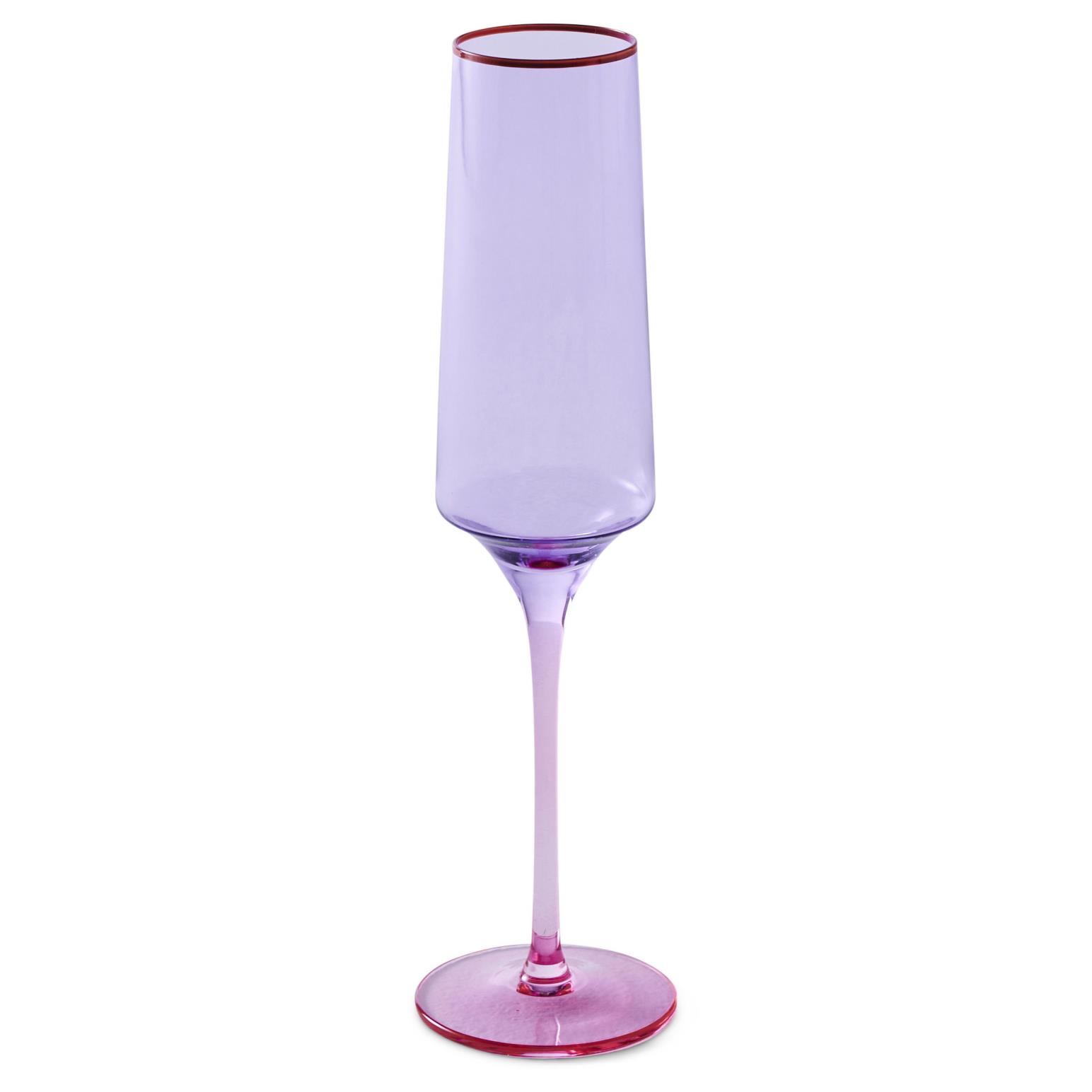 Kip&Co Lilac Colour Block Champagne Glass 2P Set