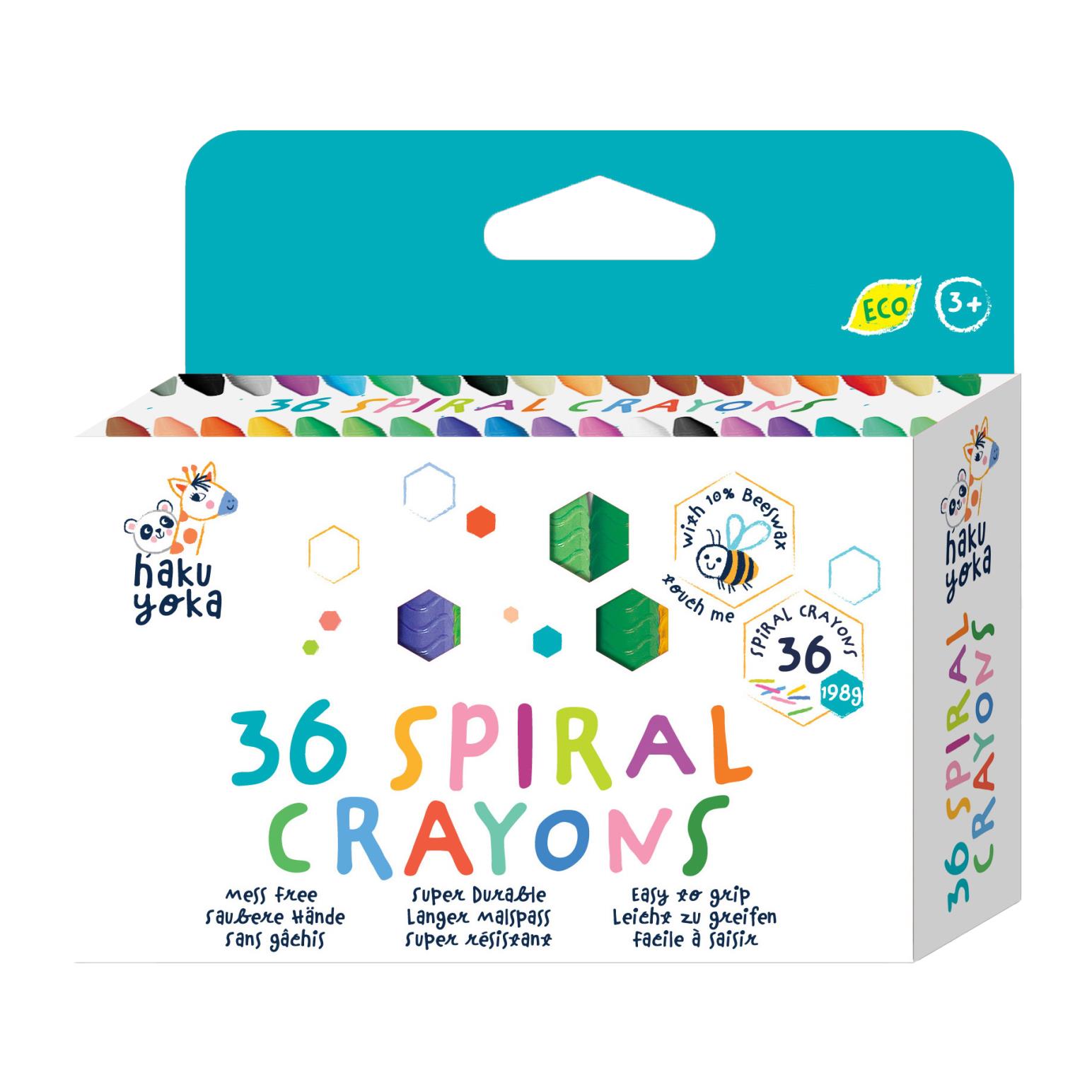 Haku Yoka Spiral Crayons-36 Colours