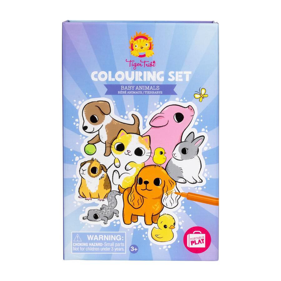 Tiger Tribe Colouring Set - Baby Animals