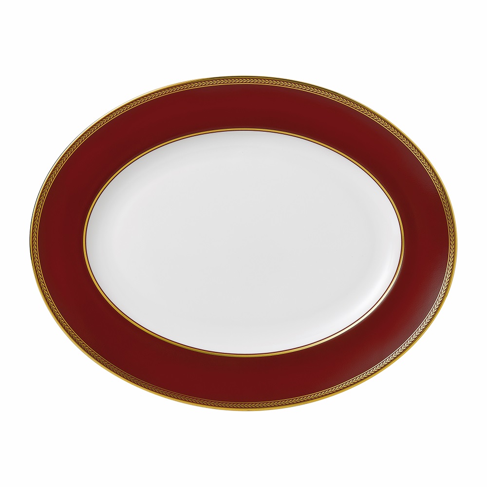 Wedgwood Renaissance Red Oval Platter 35cm