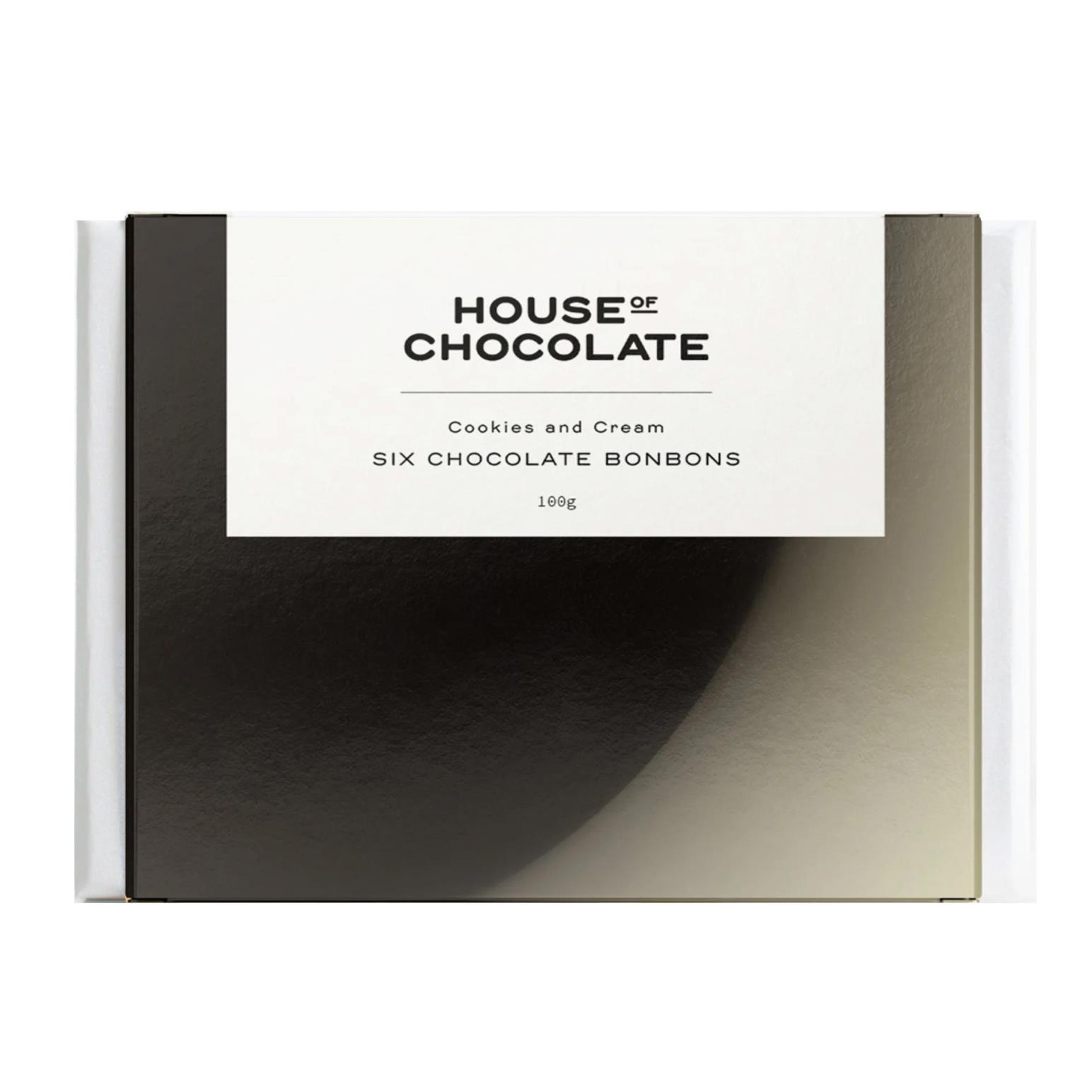 House of Chocolate 6 Piece Cookies & Cream Bonbon Box