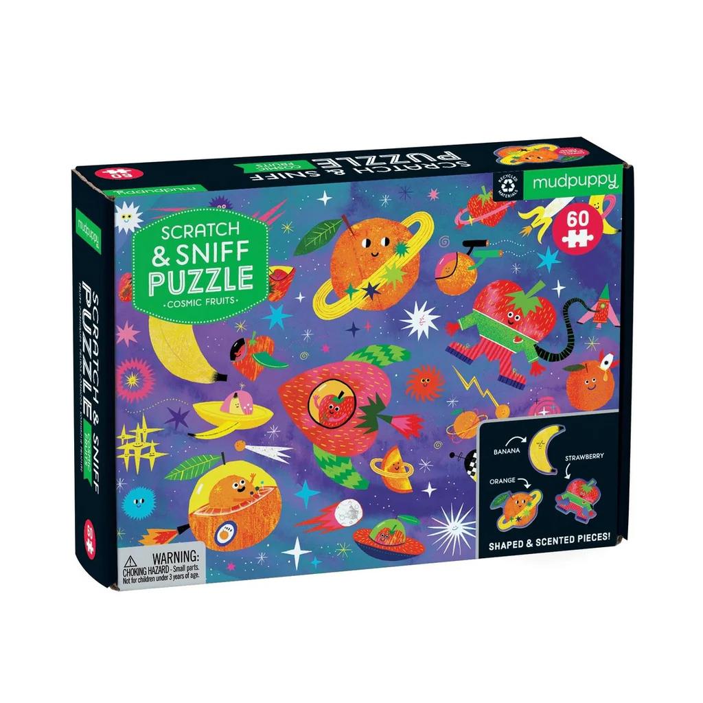 Mudpuppy Cosmic Fruits Scratch and Sniff Puzzle