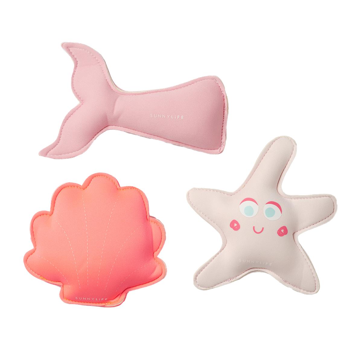 SUNNYLiFE Dive Buddies Melody The Mermaid Neon Strawberry Set Of 3