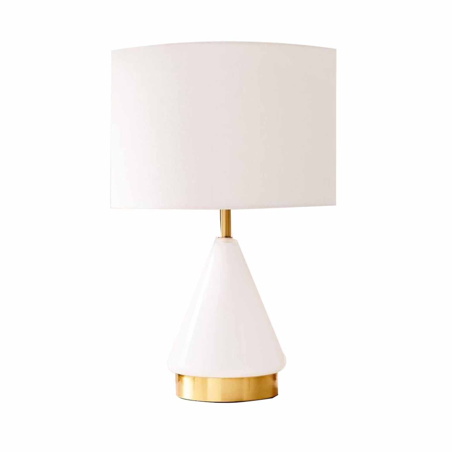 West Elm Metalised Glass Table Lamp + USB - Small