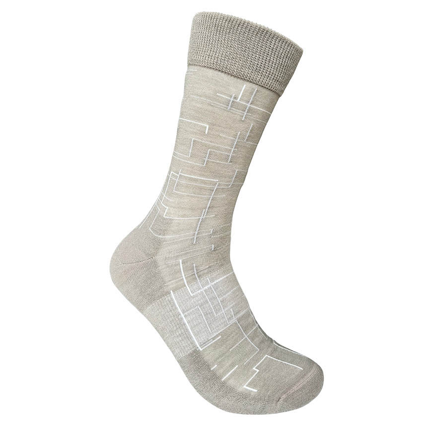 DS Socks Mens Abstract Springer Relaxed High Stretch Top Socks