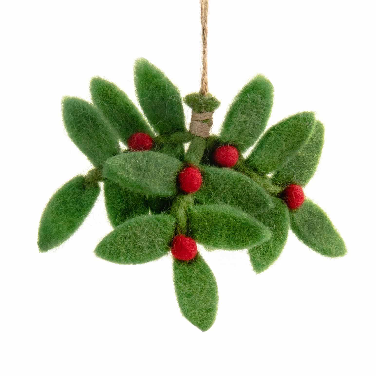 Gifted Hands Mistletoe With Red Berries Decoration