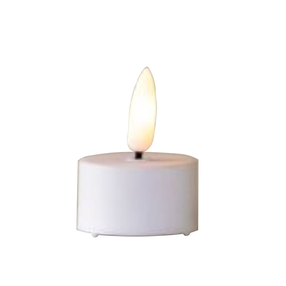 Stellar Haus White Tealight LED Candles 6 Pack (5H 3.5D) With Timer