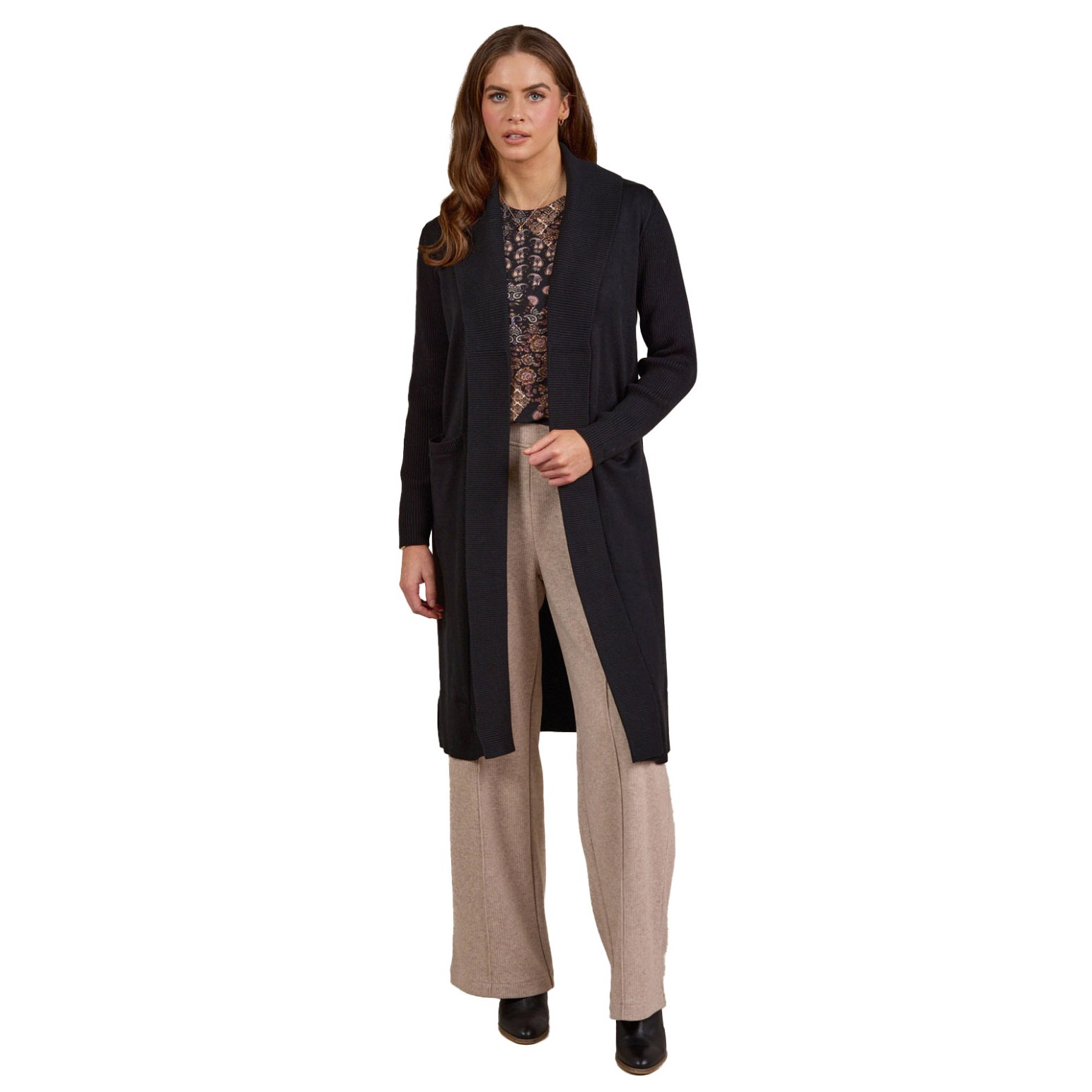 Vassalli Open Longline Cardi With Pockets