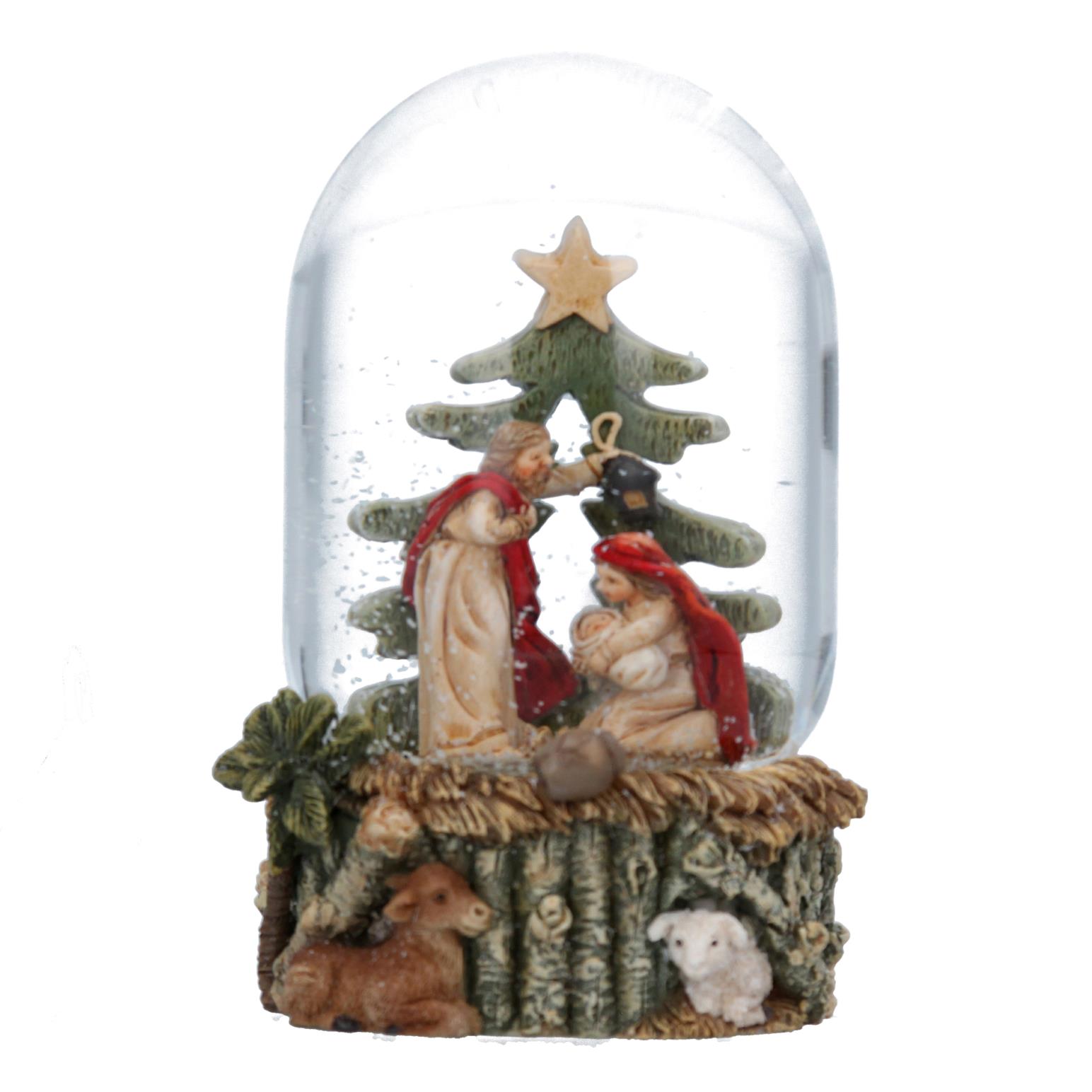 Gisela Graham Resin Nativity Glass Snowdome Ornament