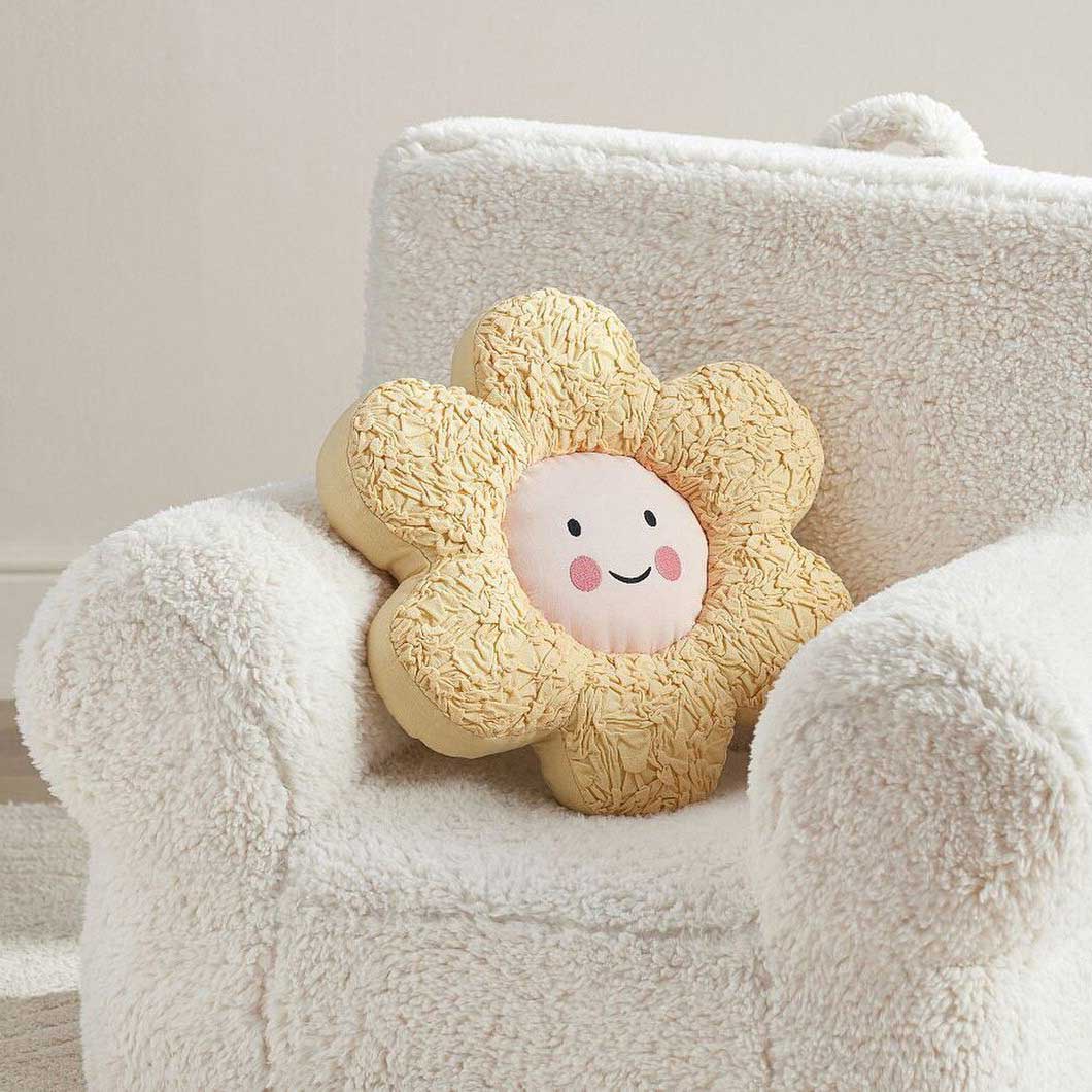 Pottery Barn Kids Daisy Face Pillow