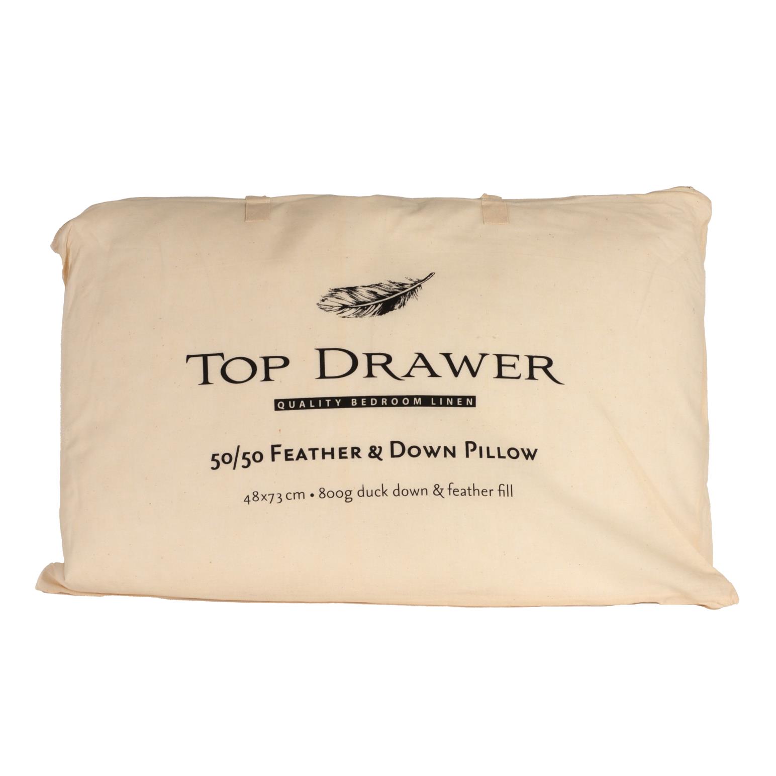 Top Drawer Feather Down 50/50 Pillow 800g