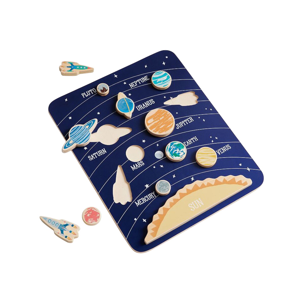 Pottery Barn Kids Wooden Solar System Puzzle