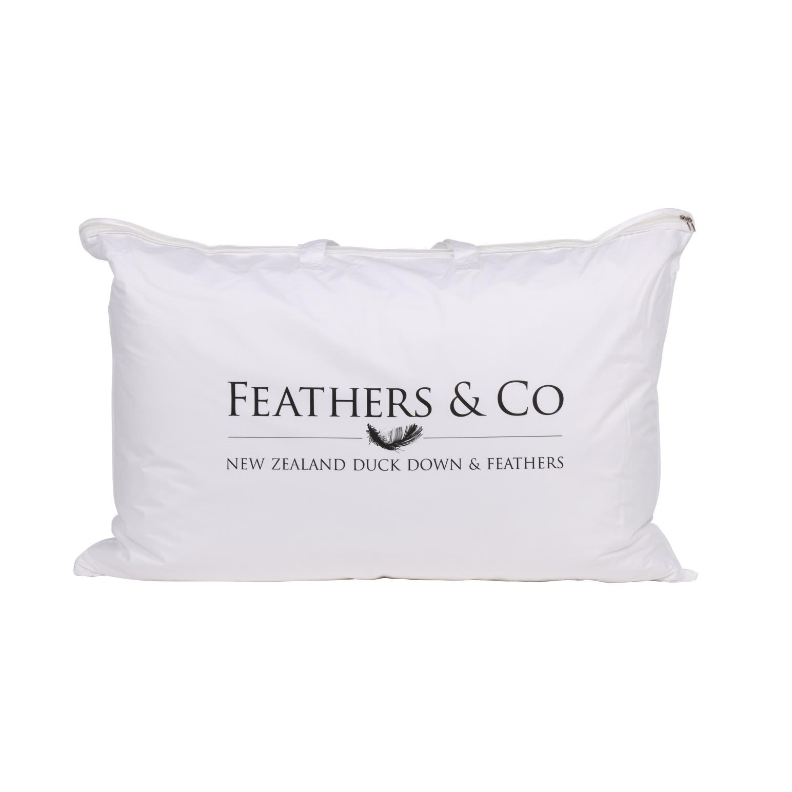 Feathers & Co Premium 70% Feather And 30% Down Standard Pillow Medium 75x50