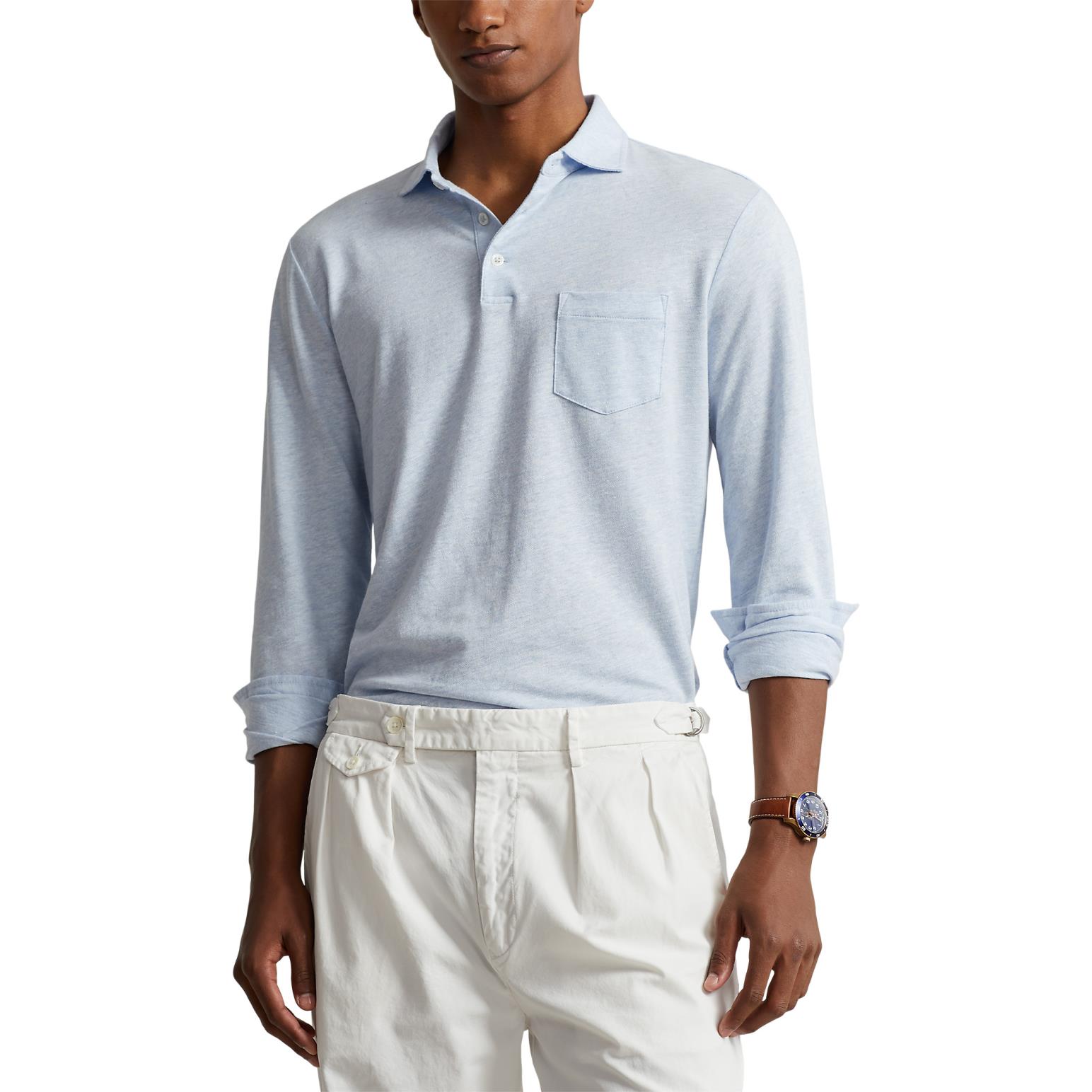 Polo Ralph Lauren Custom Slim Cotton-Linen Oxford Polo