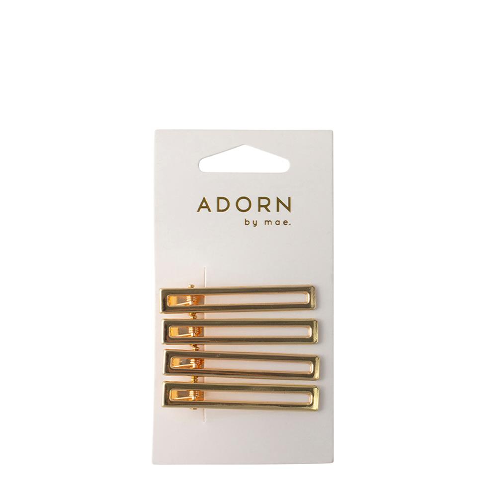 Mae Alligator Clips Gold (4)