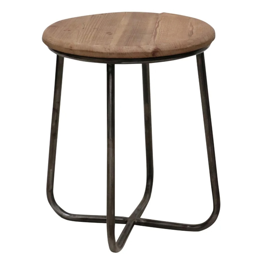 CC Interiors Cairo Recycled Pine And Metal Stool