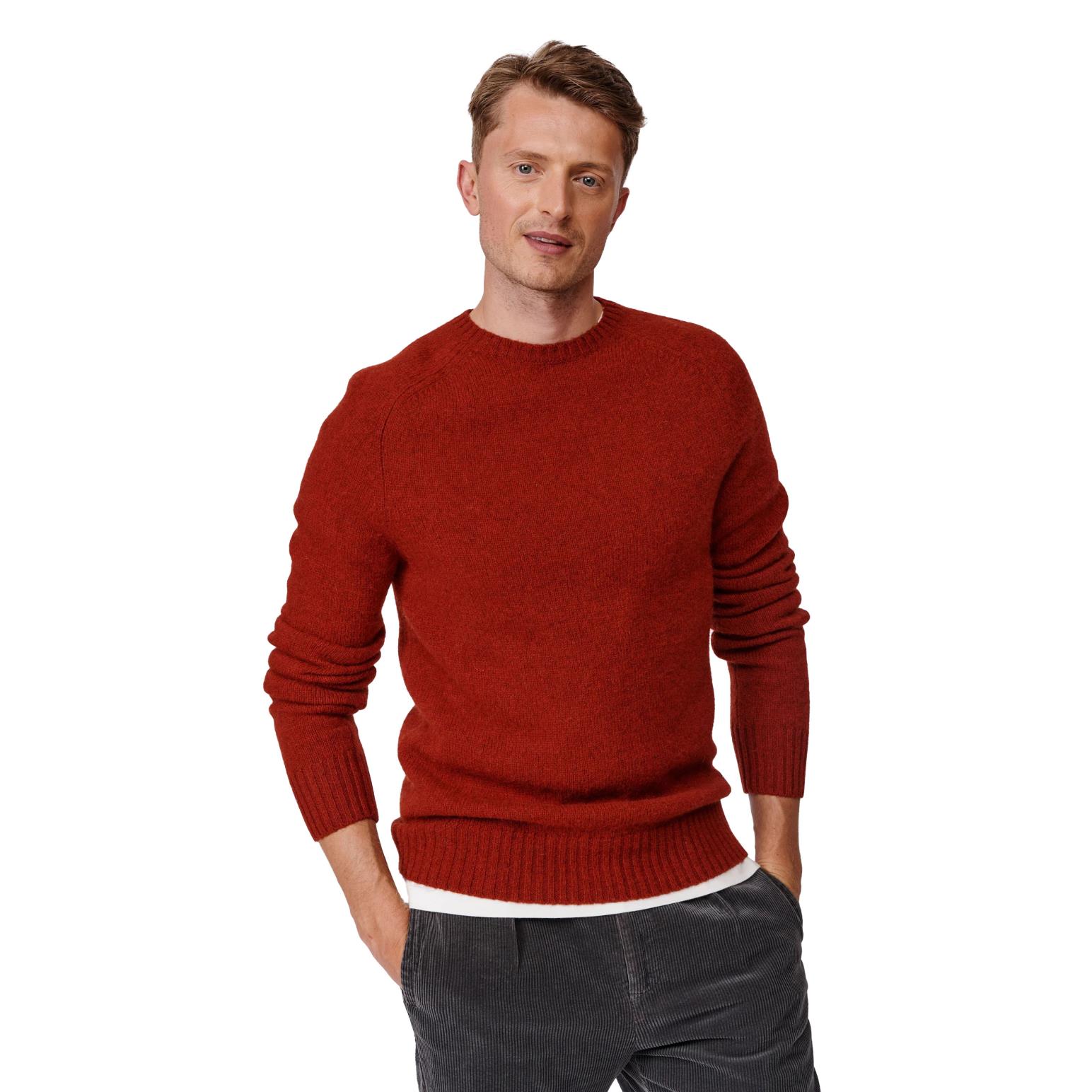 Aubin Prestwick Shetland Crew Neck Jumper