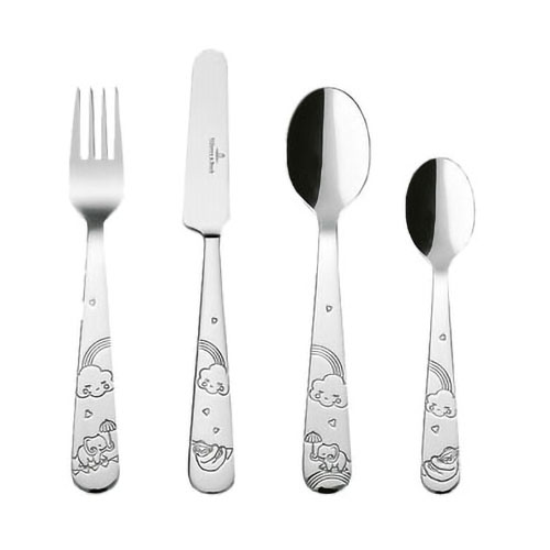 Villeroy & Boch Walk Like An Elephant Children's Cutlery Set Of 4 Pieces