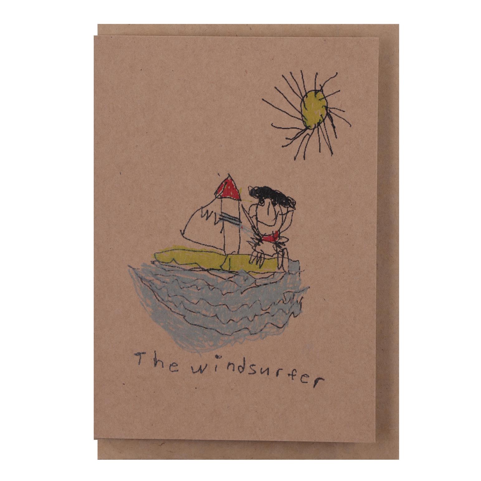 Handmade By Biddy The Windsurfer Kraft Card