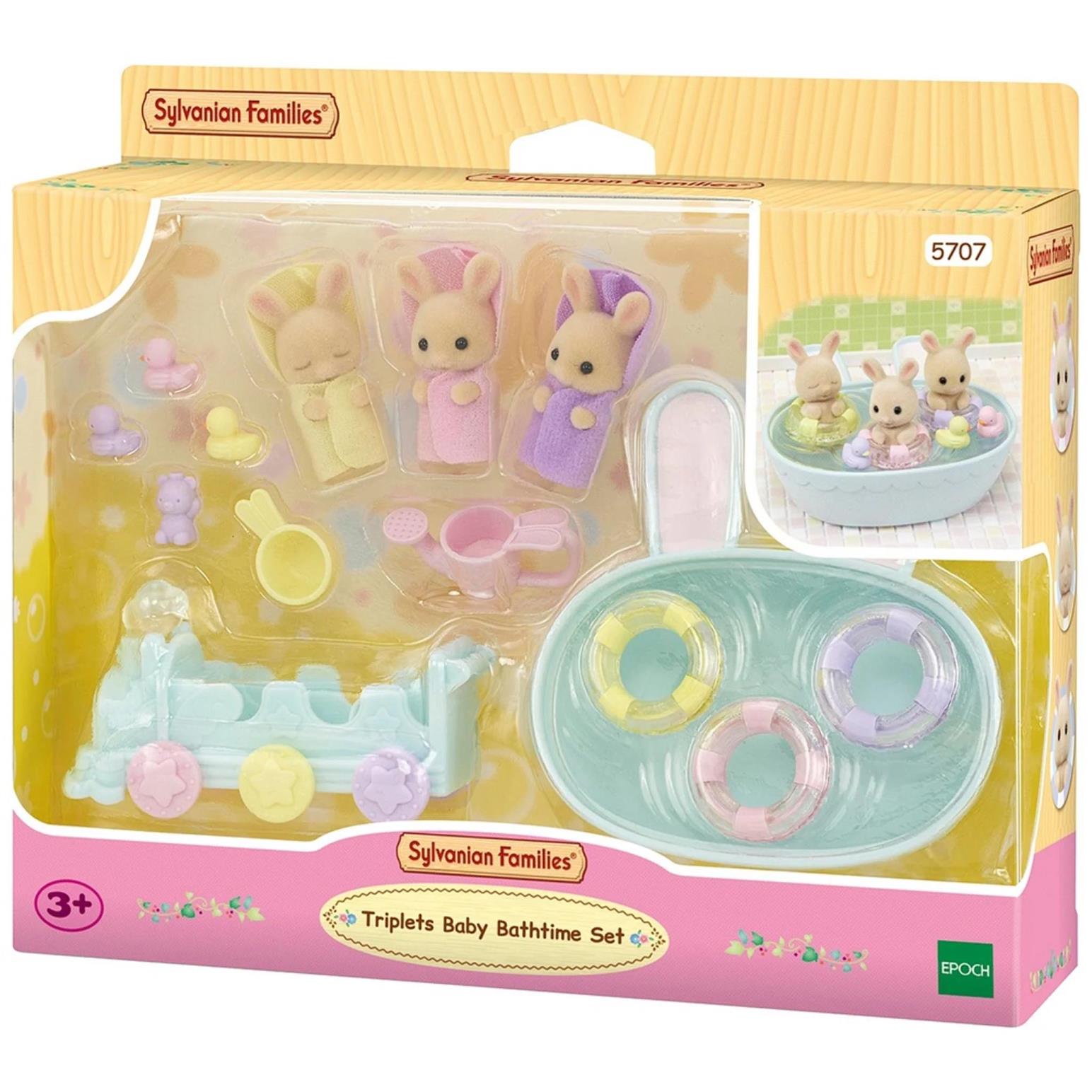 Sylvanian Families Triplets Baby Bathtime Set