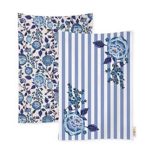 Cath Kidston Strawberry Garden Blue 2Pk Tea Towels