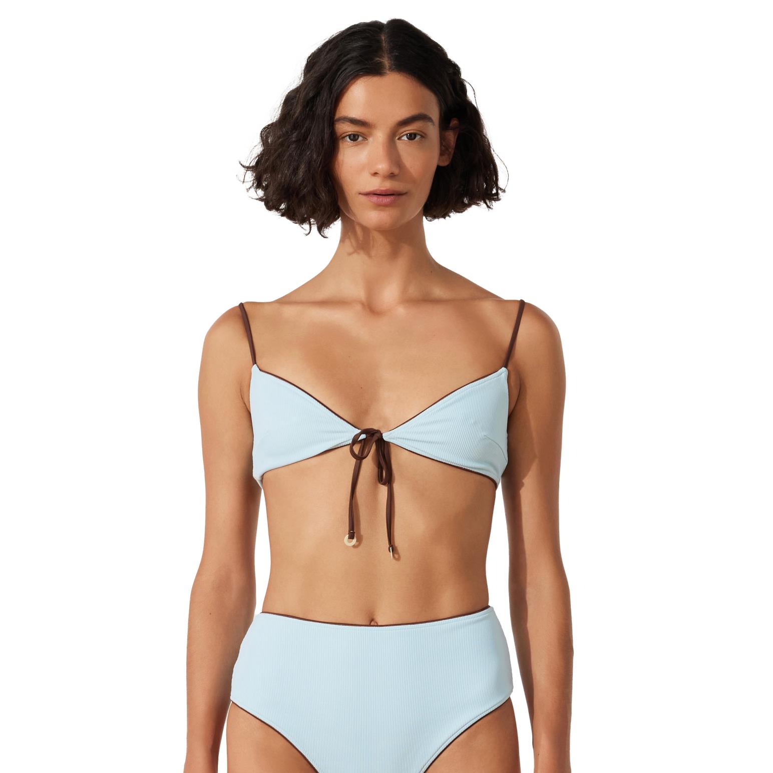 Zulu & Zephyr Sky Rib Tie Bralette