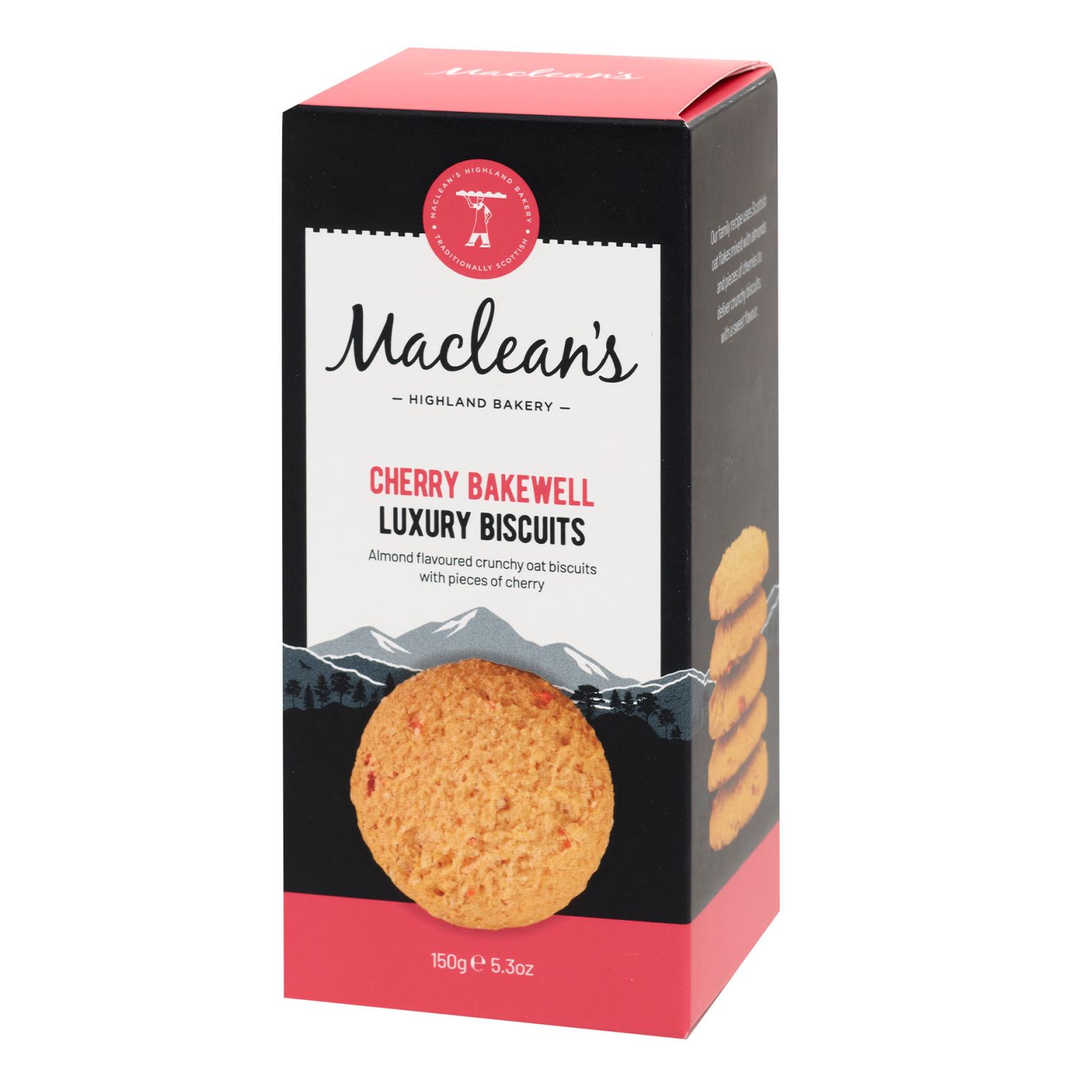 Macleans Highland Bakery Cherry Bakewell Luxury Biscuits 150G