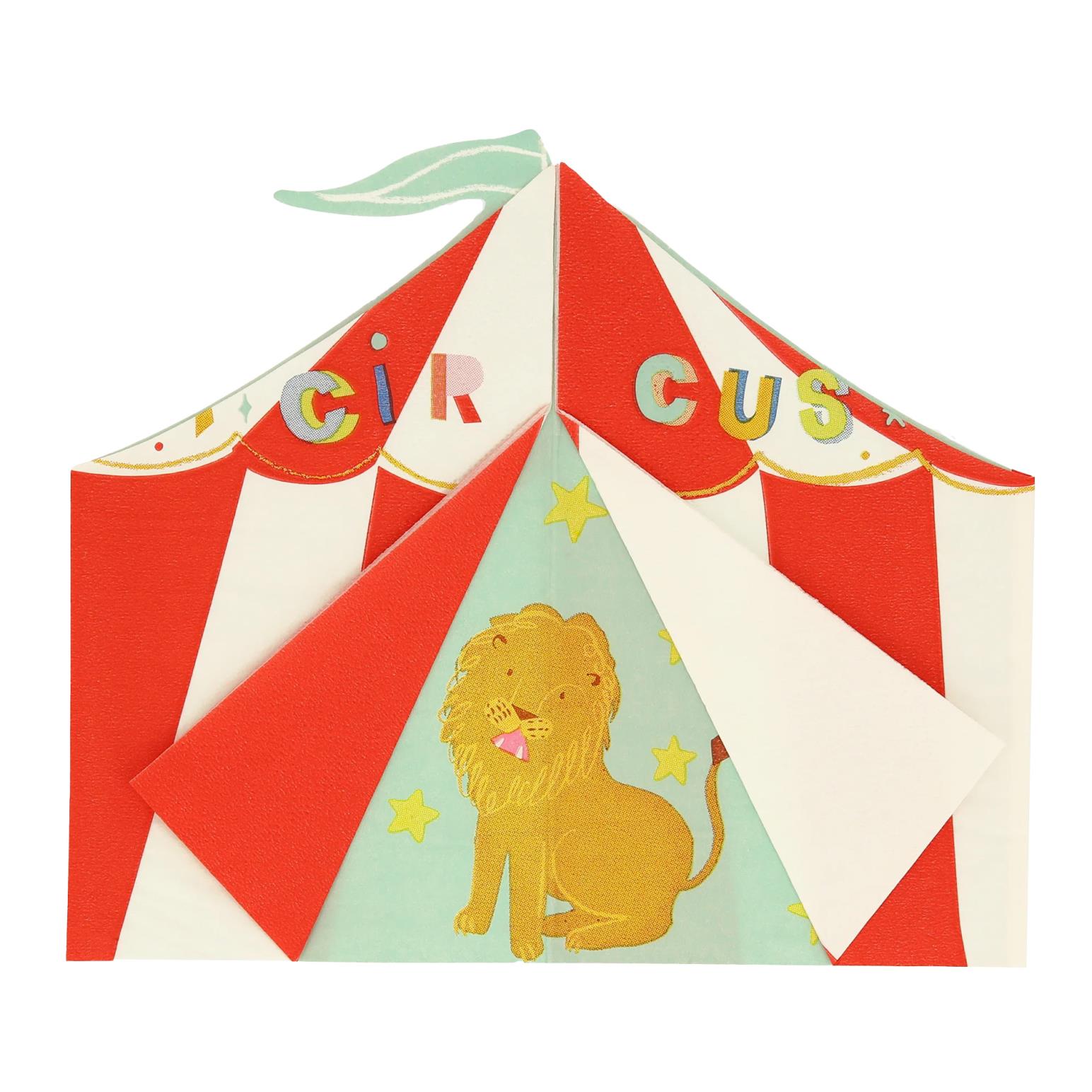 Meri Meri Circus Shaped Big Top Napkins x 16