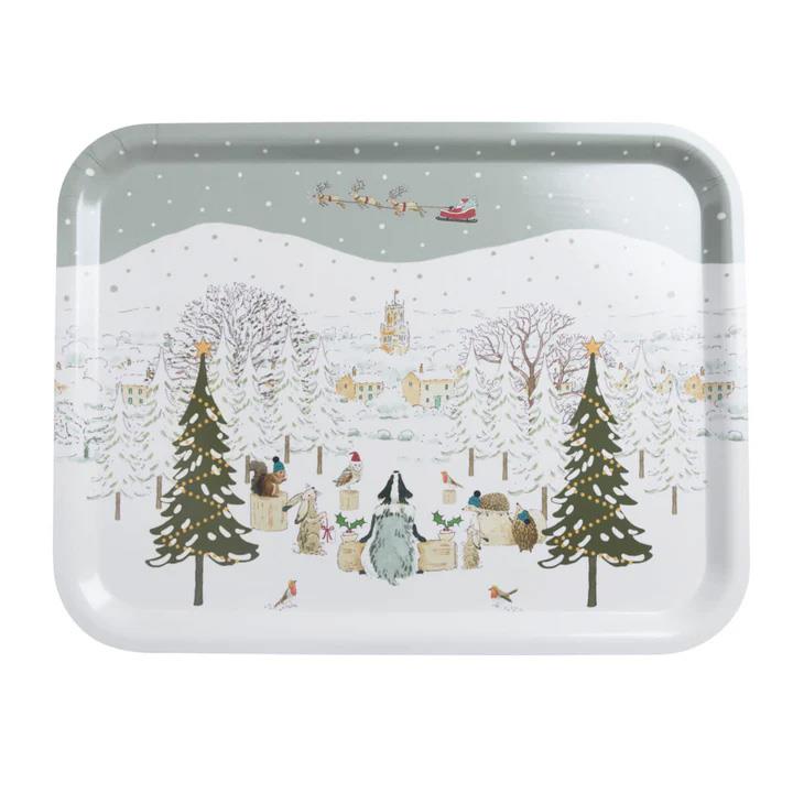 Sophie Allport Printed Tray - Large - Festive Forest