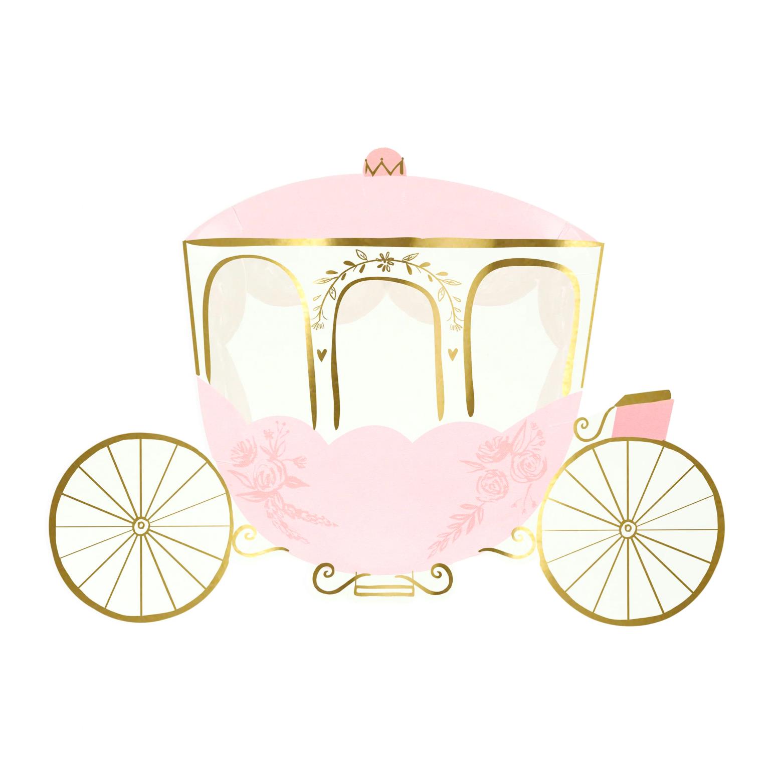 Meri Meri Princess Carriage Plates x 8