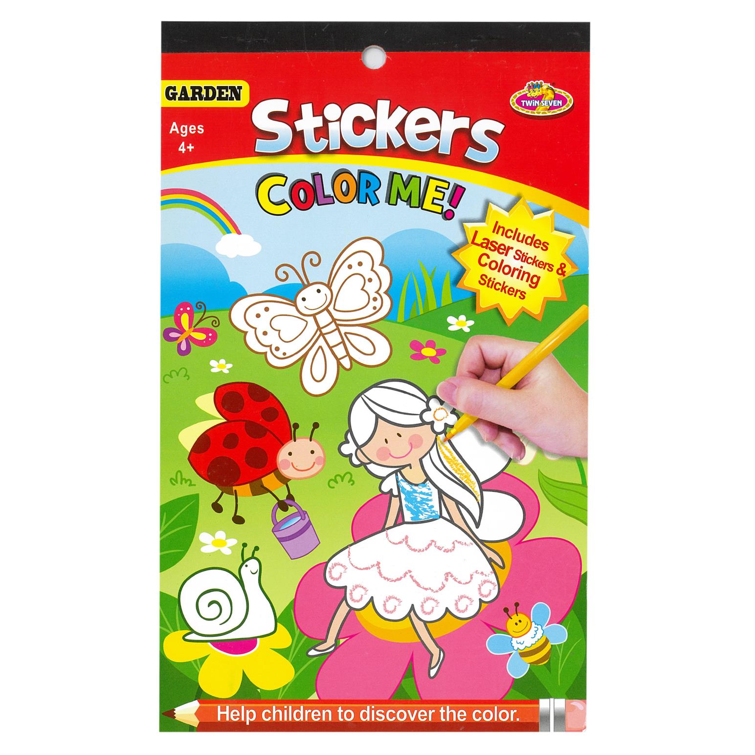 Sweetpea Colour In Sticker Book Fairy Garden