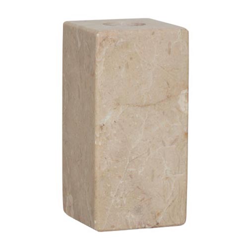 OYOY Savi Square Marble Candle Holder High - Beige