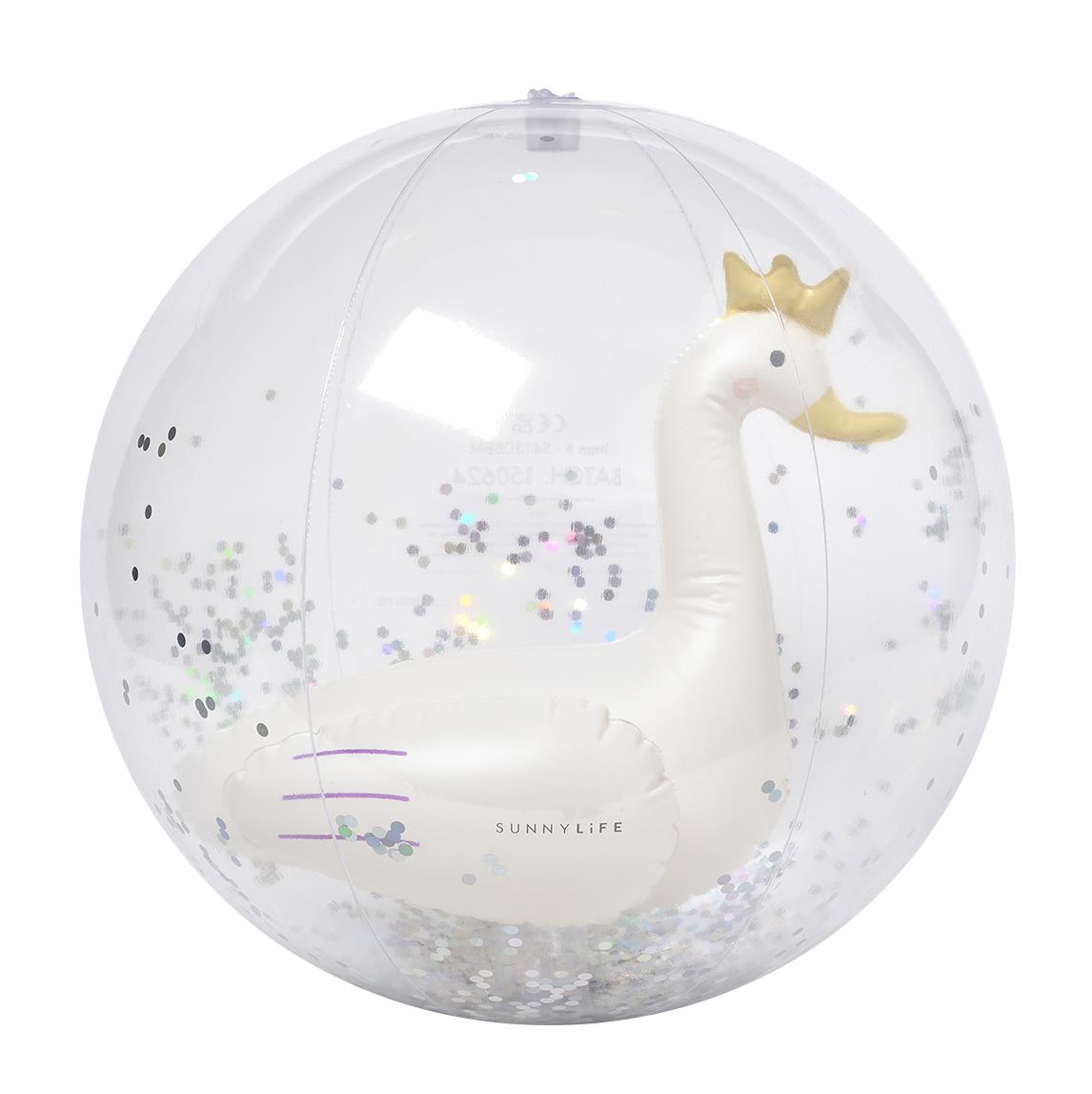 SUNNYLiFE 3D Inflatable Beach Ball Princess Swan