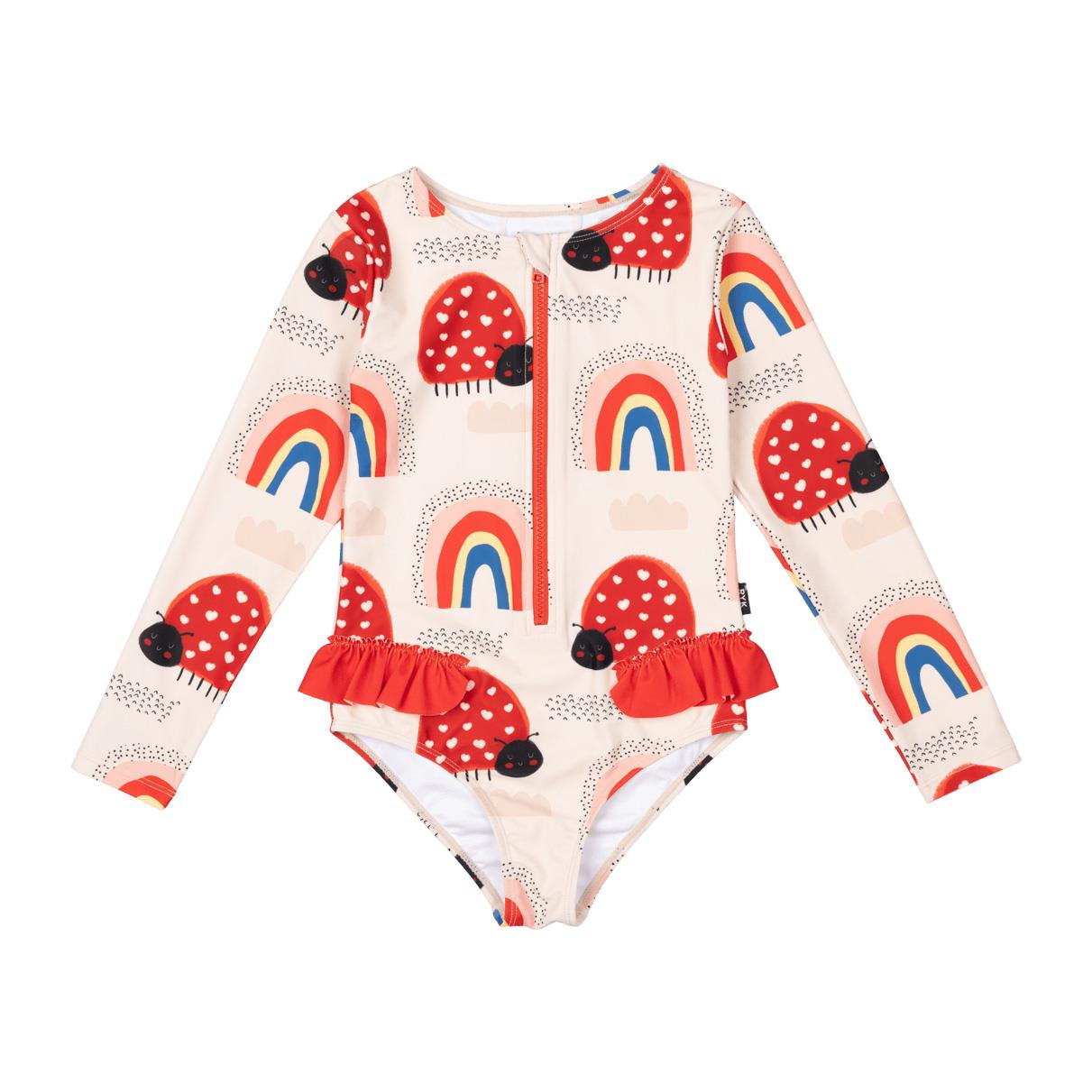 Rock Your Baby Love Bug Rainbow One Piece